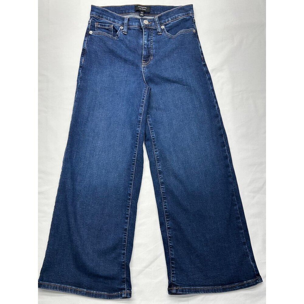 Banana Republic Wide Leg Crop Jeans Women's Size 26/2 Dark Wash Denim